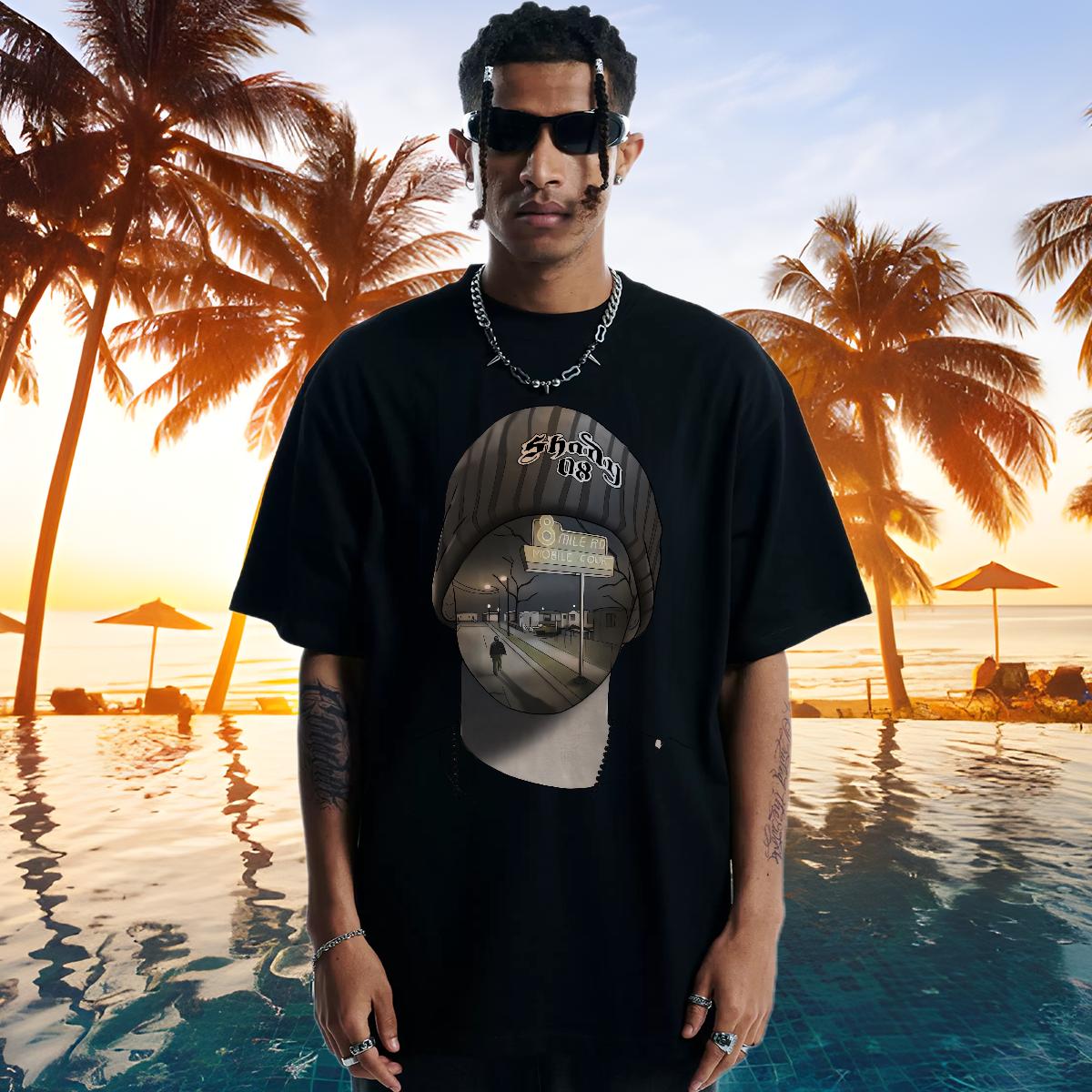 Loose T-Shirts Street Wear 180g Cotton Tshirts Designer Custom Print Plus Size Tees Shirts