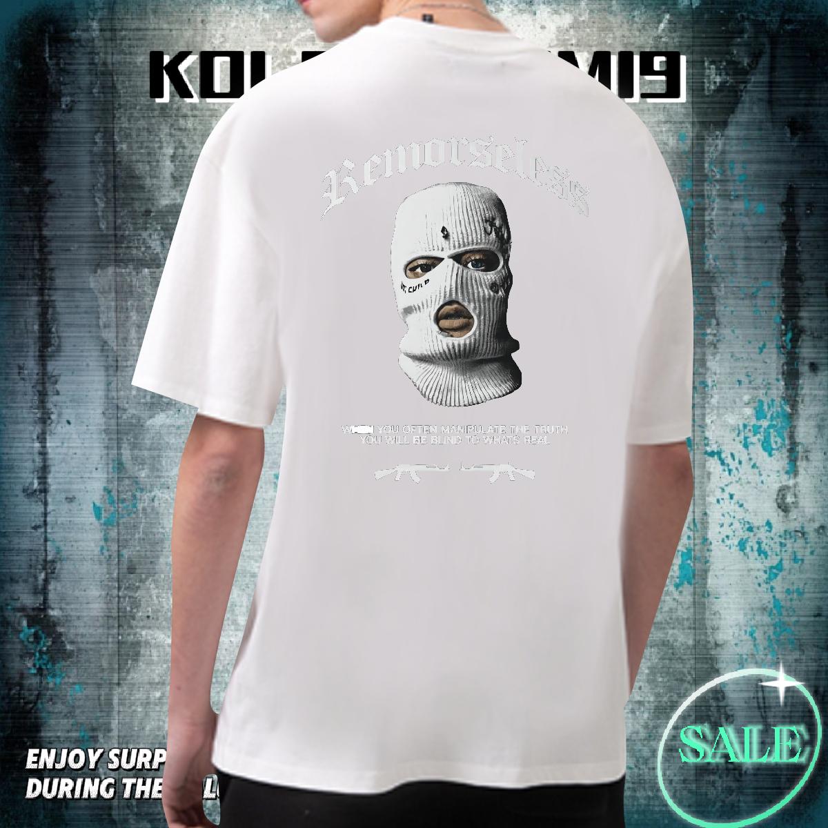 Cool T Shirts Men 180g Cotton Hip Hop Men Clothes T-Shirt Cartoon Print 2024 Designer Tees