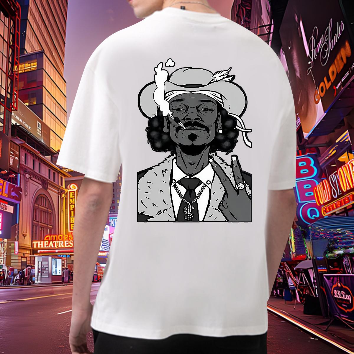 Loose T Shirts Men O-Neck Short Sleeve Cotton Street Casual Men Clothes T-Shirt White Plus Size New Arrival Clothings