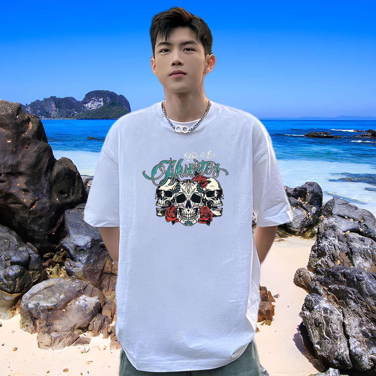 Loose Man T Shirts Casual Beach Cotton Breathable Mens Tshirts Stylist Anime Tops