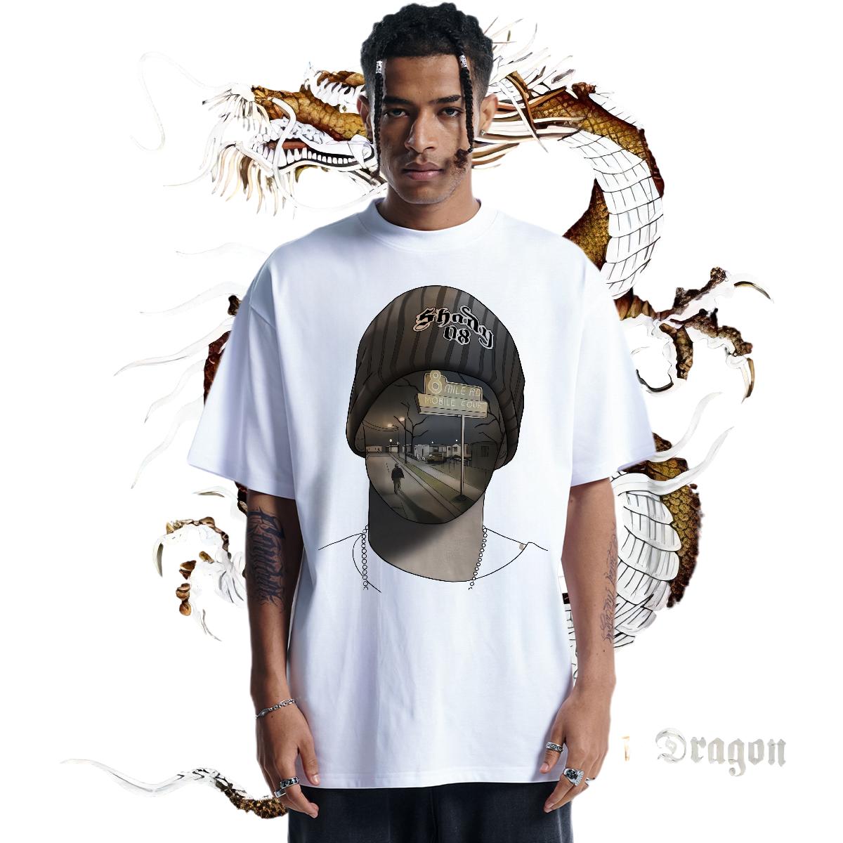 Classic T Shirt For Man Hip Hop Street O-Neck Short Sleeve Cotton Men Clothes T-Shirt 2024 Customized Print Tops