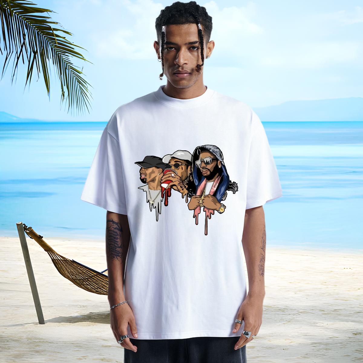 Comfortable T-Shirts Casual Daily Wear Round Neck Short Sleeve Tshirt for Man Woman Fashion DIY Anime Polos