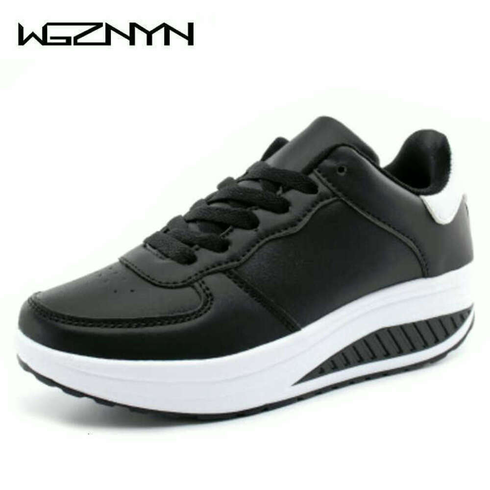 NEW Women Breathable Waterproof Wedges Platform Vulcanize Woman Sneakers Leather Casual Shoes Tenis Feminino W35