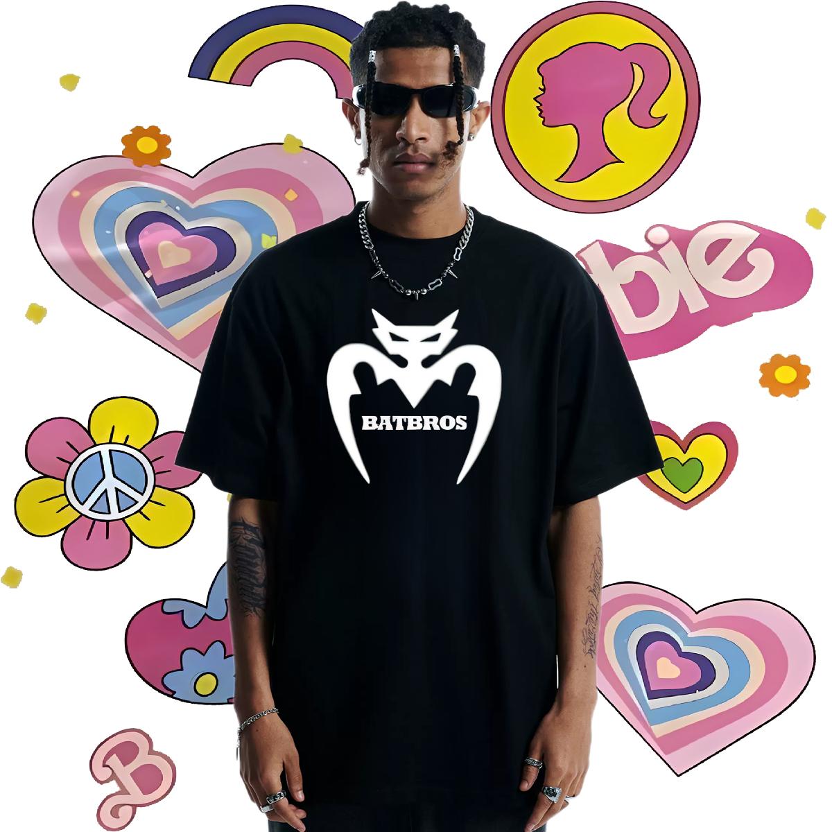 Loose Fit T Shirts Men High Street Hip Hop 180g Cotton Men Clothes T-Shirt Classic Casual DIY Logo Tops Shirt