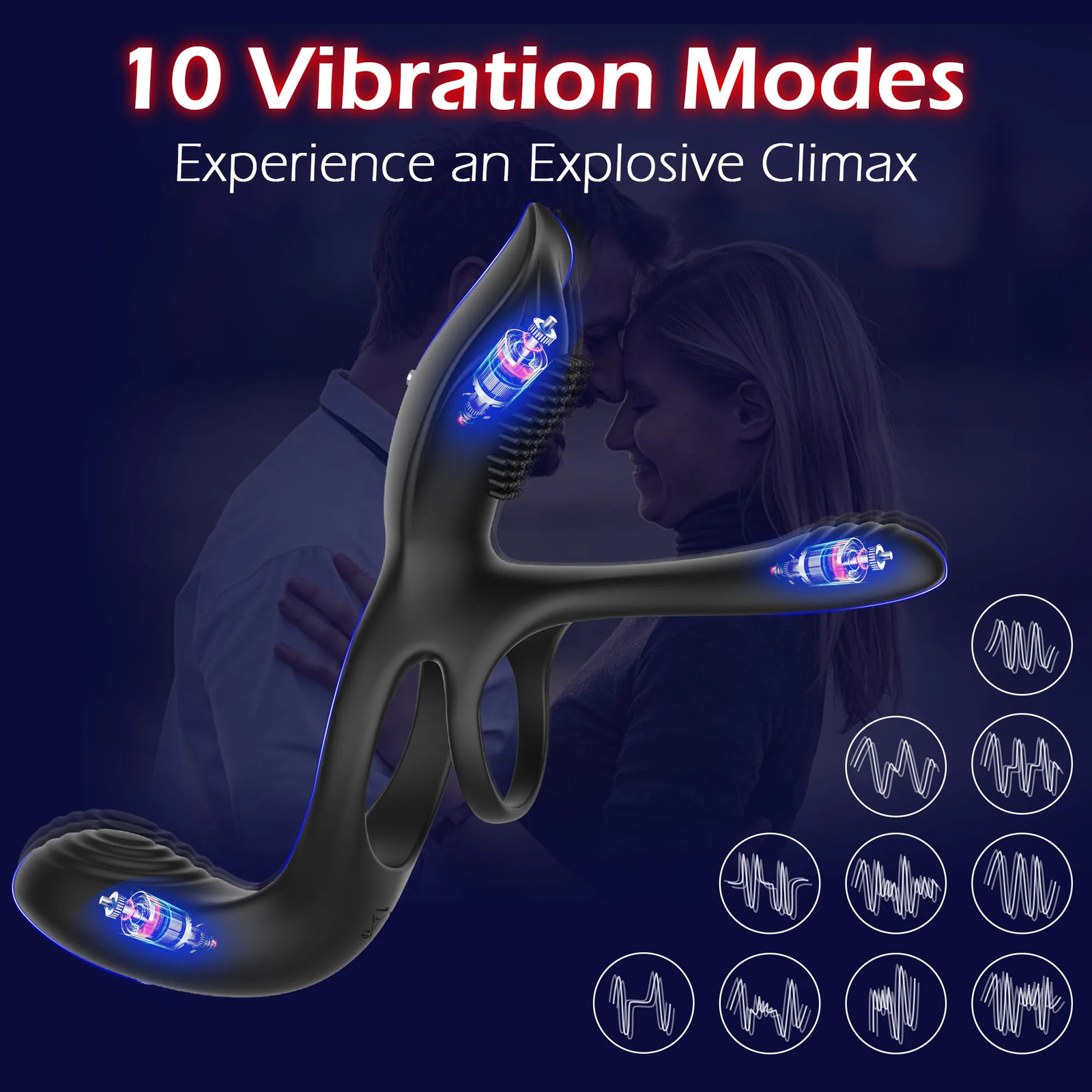 Vibration rooster ring toy adult products for male implantation delaying penis elongation penis enlargement penis sexual products 240516