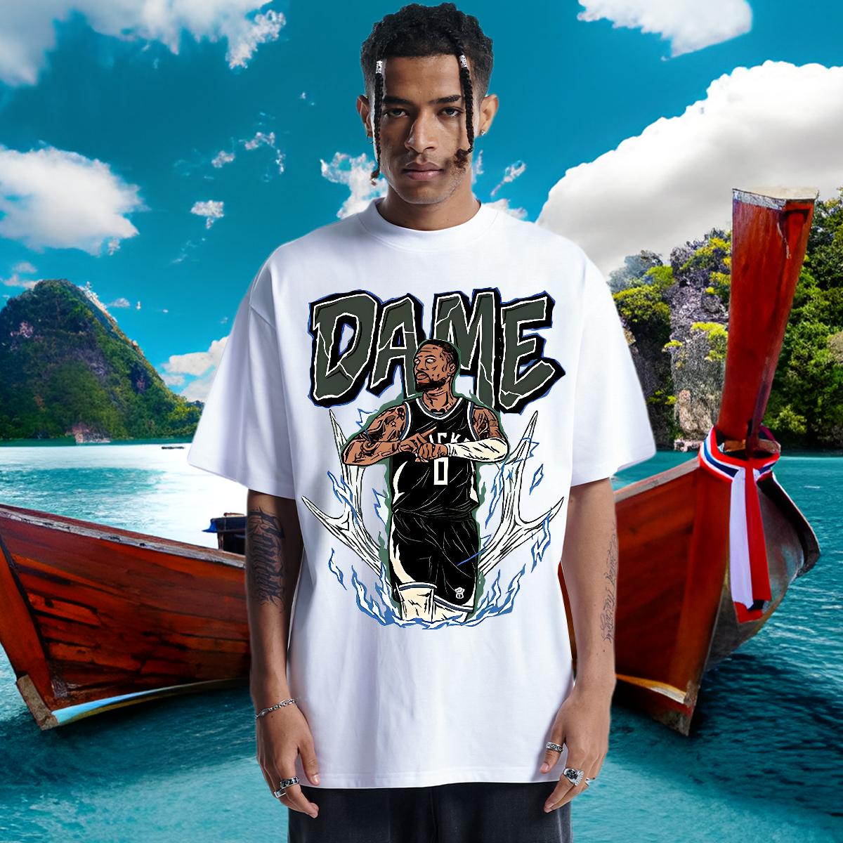 Fashion New Men T Shirts Custom Printing Men Clothes T-Shirt Street 180g Cotton 5A Tees Shirts