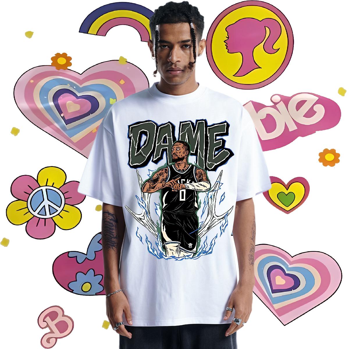 High Quality T Shirt For Man Hip Hop Breathable Crew Neck Cotton Men Tops Tees 2024 Black White Tops