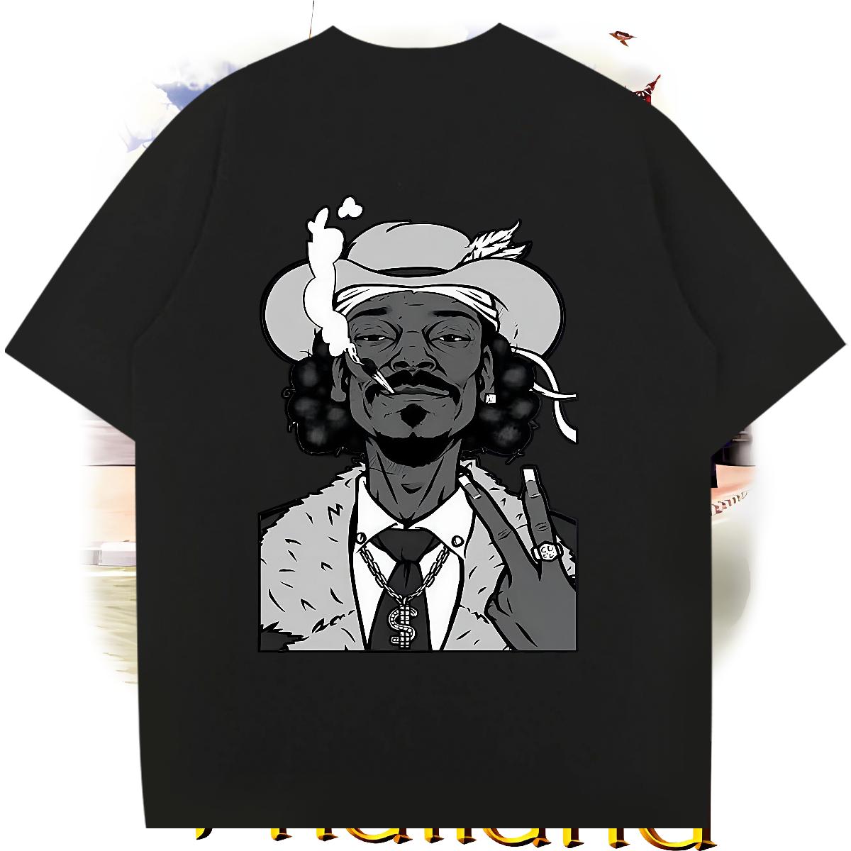Unisex Men T Shirts Crew Neck Cotton Hip Hop Men Clothes T-Shirt Floral Print Classic Tees