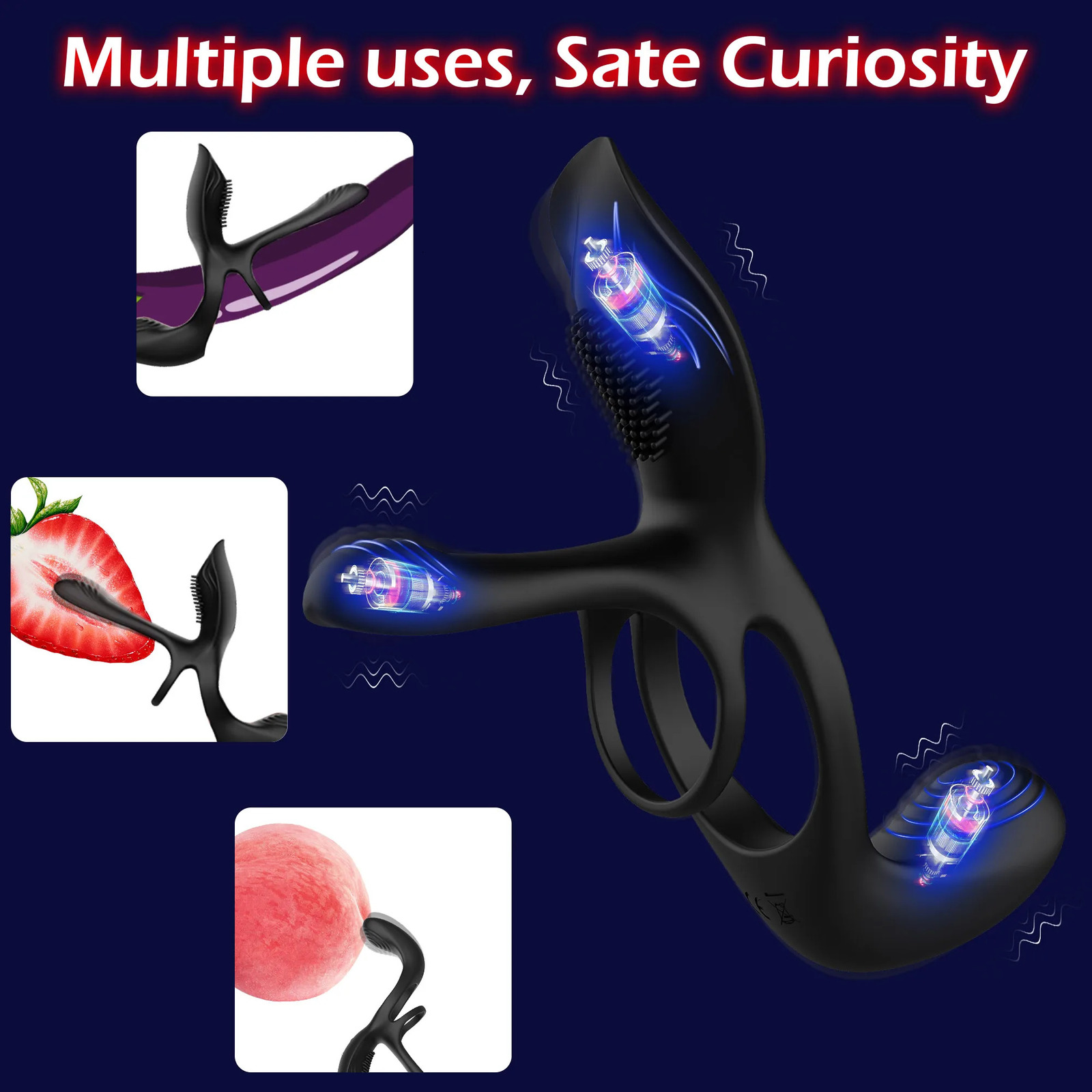 Vibration rooster ring toy adult products for male implantation delaying penis elongation penis enlargement penis sexual products 240516