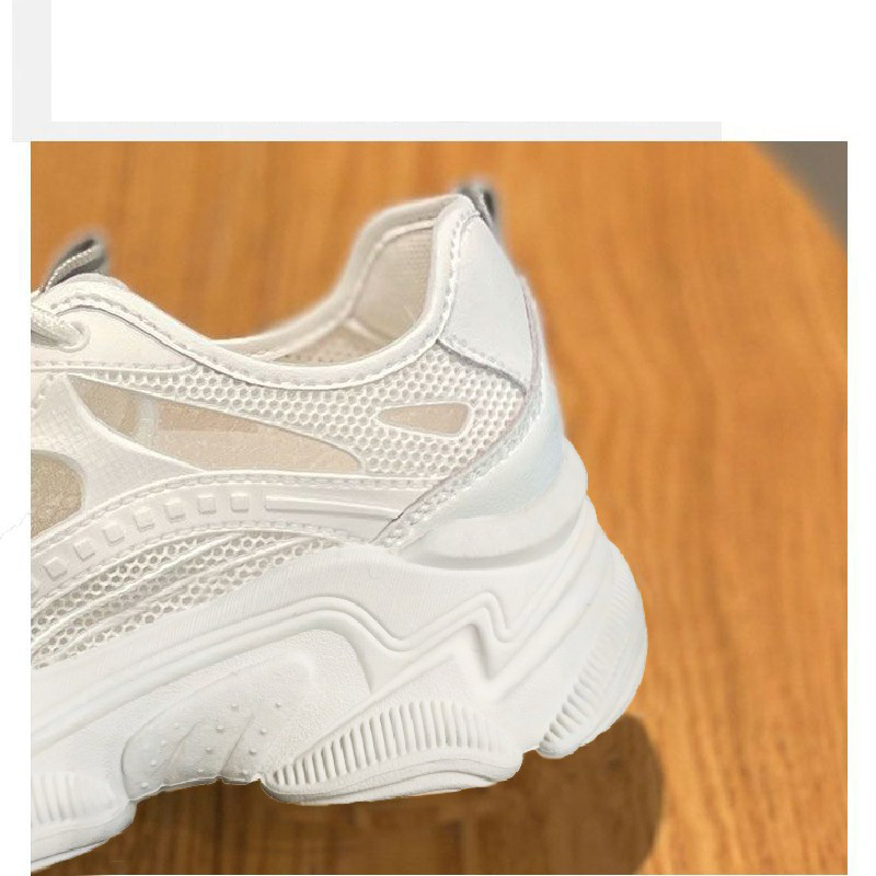 New Spring/Summer Little White Women's Breathable Mesh Leisure Sports Fashion Dad Lightweight Shoes Free of Shipping Lhshoe