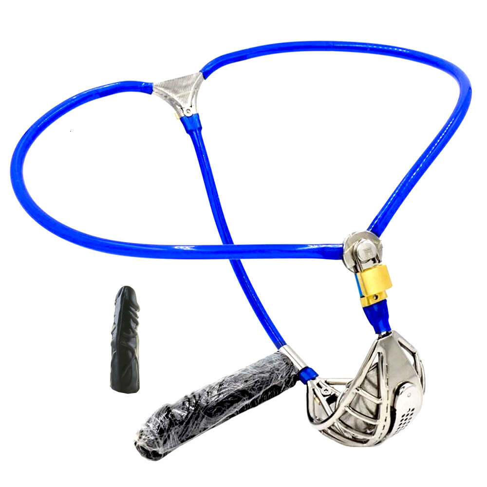 steel Stainless new chastity belt for men invisible penis cage sex specific removable anal plug