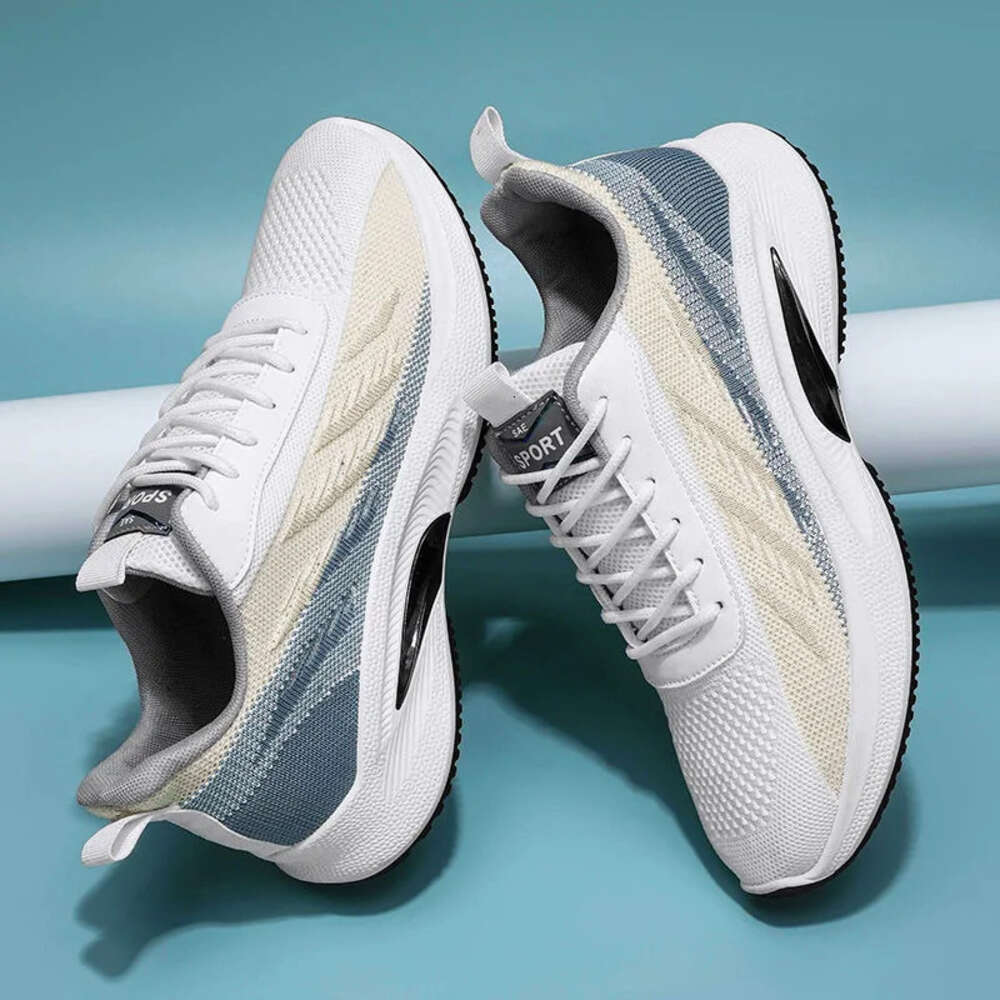 Men Casual Running Unisex Knit Breathable Sport Sneakers Women Athletic Non Slip Comfortable Leisure Tennis Shoes