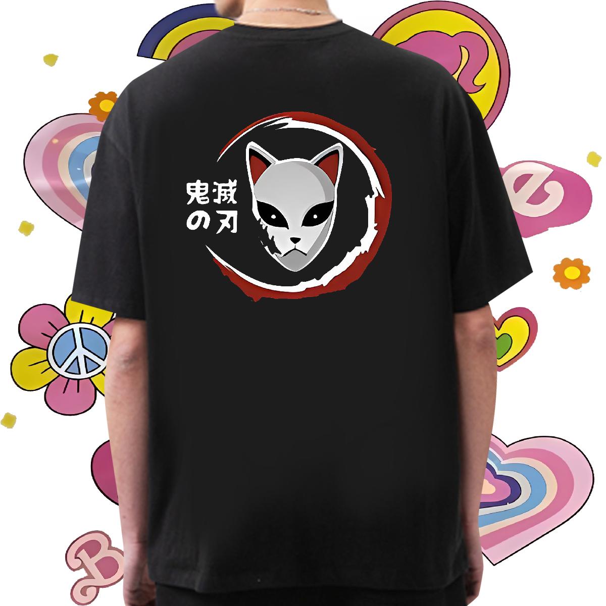 Brand Men T Shirts Anime Print Men Tees Street 180g Cotton Comfortable Tee Shirt