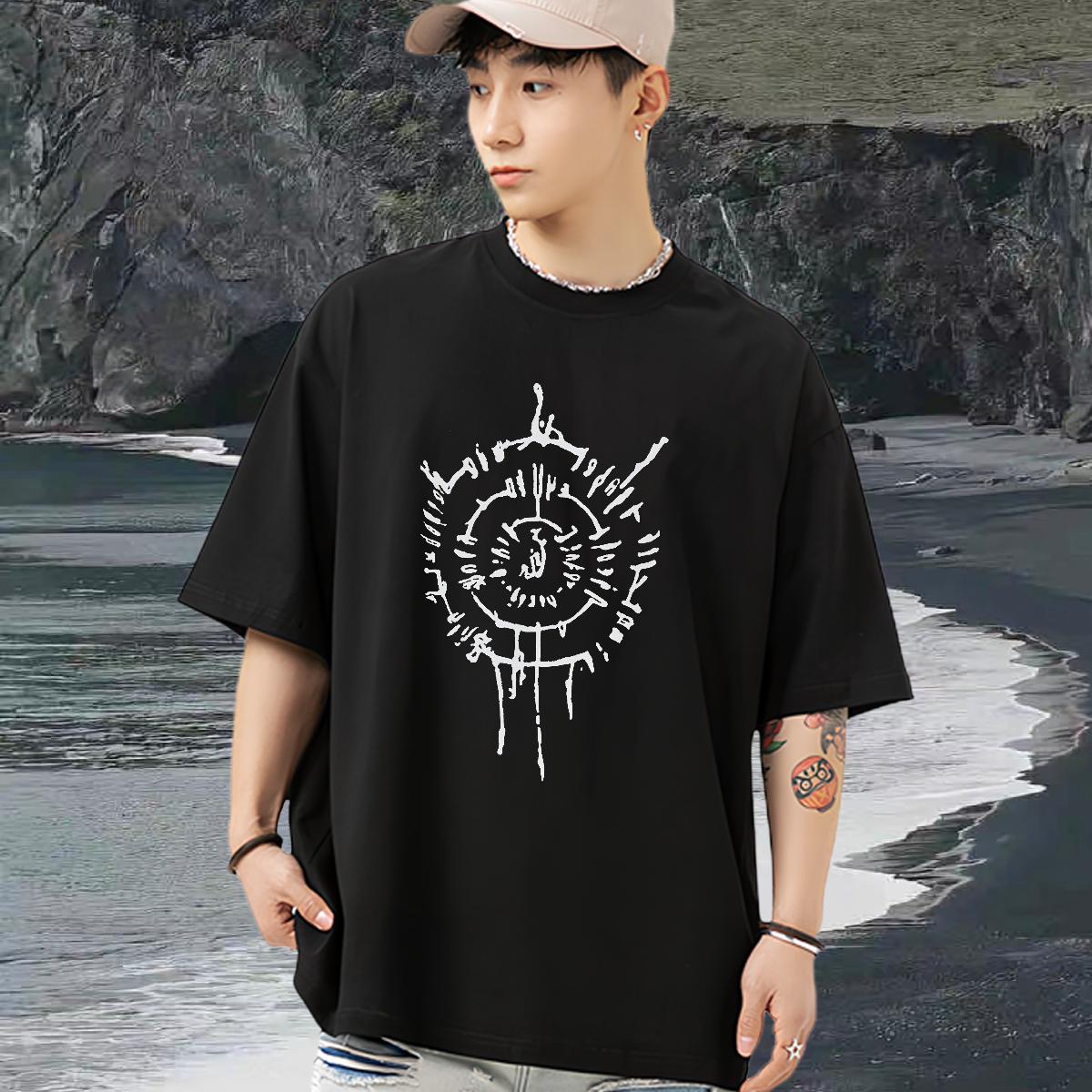 Loose Fit T Shirt For Man Daily Wear Cotton Breathable Soft Tshirts Designer DIY Logo Clothes