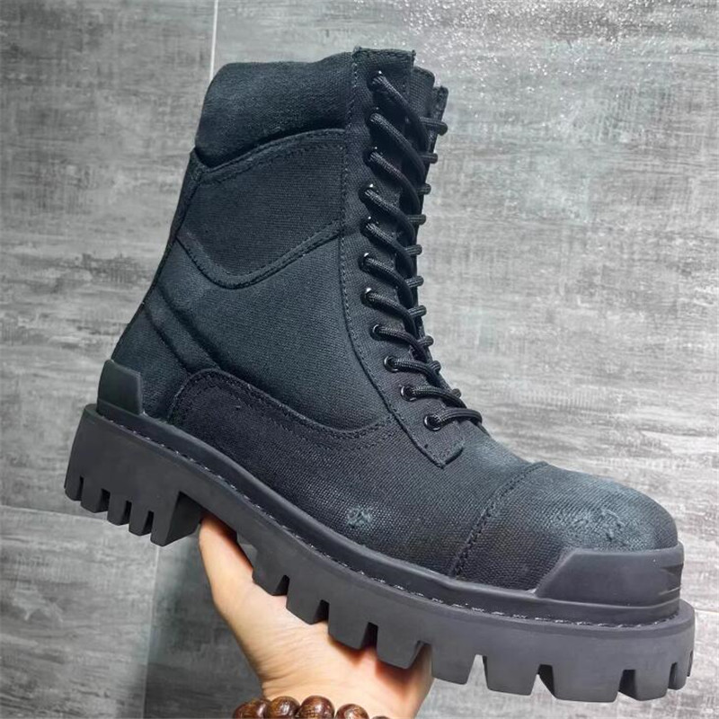 Genuine Leather Man Ankle Boot Lace Up Men Round Toe Designer Boots