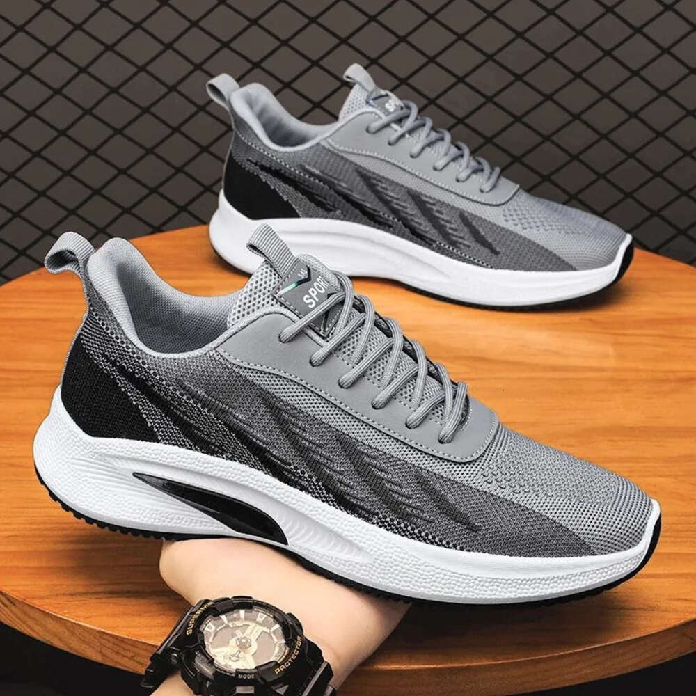 Men Casual Running Unisex Knit Breathable Sport Sneakers Women Athletic Non Slip Comfortable Leisure Tennis Shoes