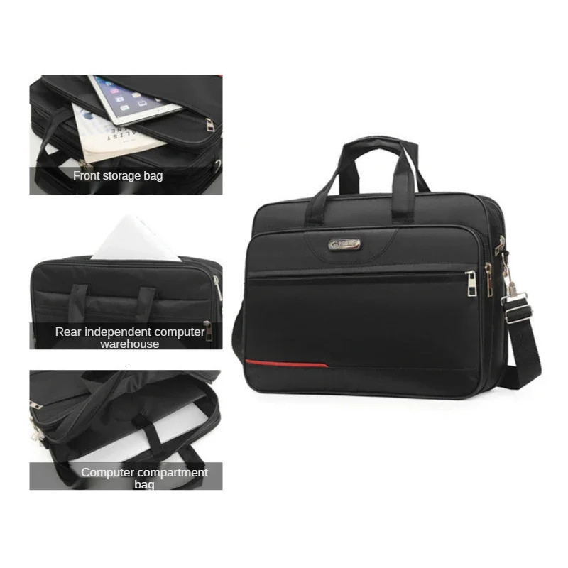 Large Capacity Mens Laptop Bag Briefcases Business Document Electronic Article Clothes Storage Pouch Shoulder Travel Organizer 240528