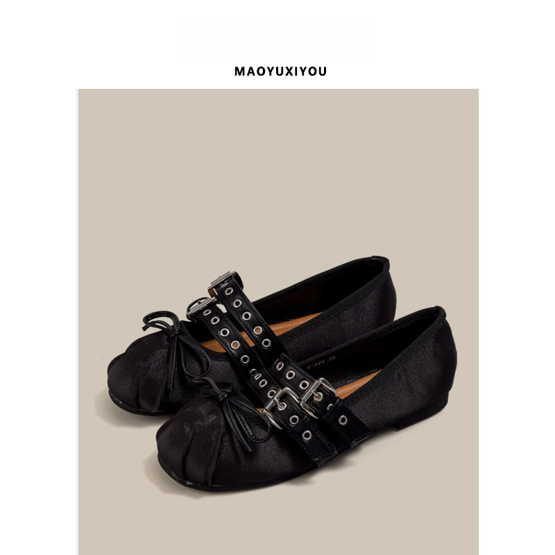 height internal increase women's 4CM spring and summer light cut color blocking one e with bow ballet dance shoes free of shipping Lhshoe ballt d