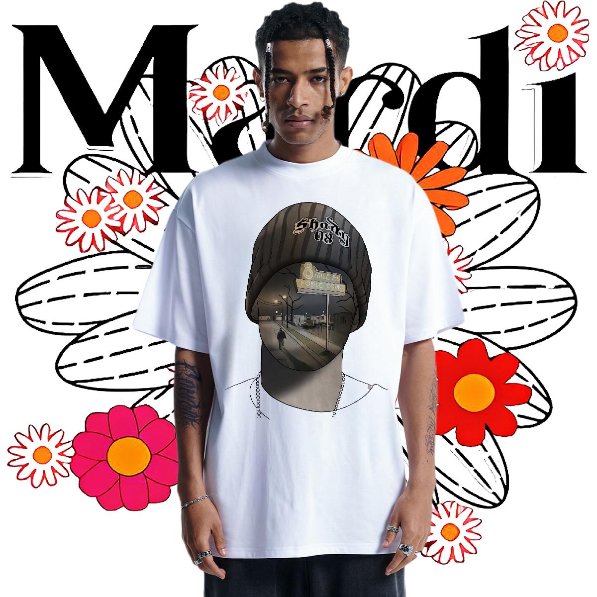 Cool T Shirt For Man Beach Crew Neck Cotton Men Tshirts Fashion Design Cartoon Printing S-3XL Tops Tees