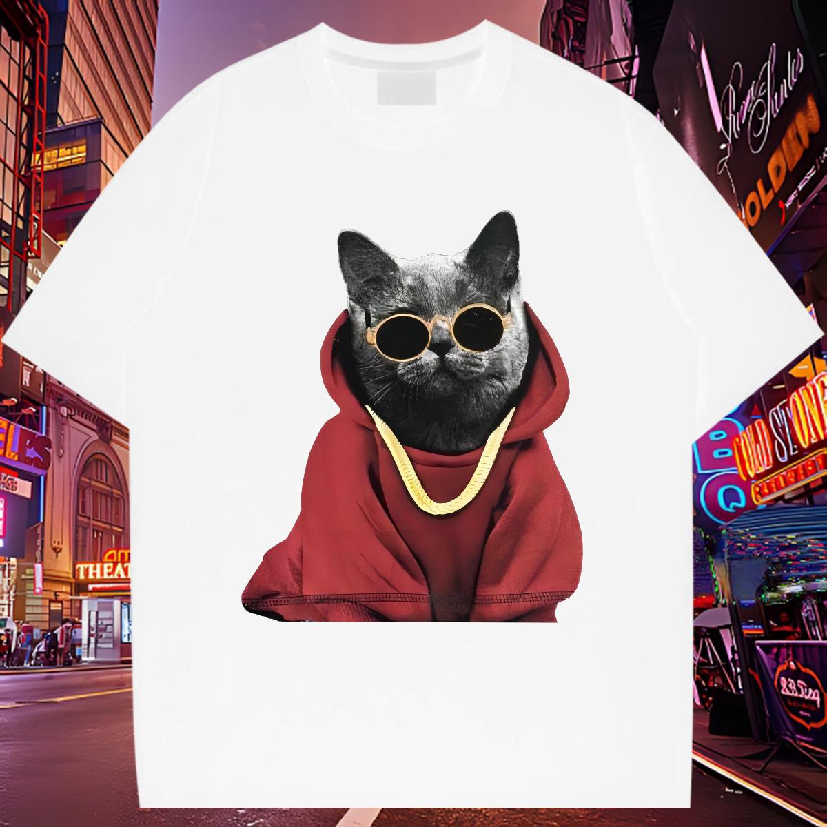 Loose Fit Men T Shirts Daily Outfit Round Neck Short Sleeve Men Tees Fashion New Anime Print Tees Shirts