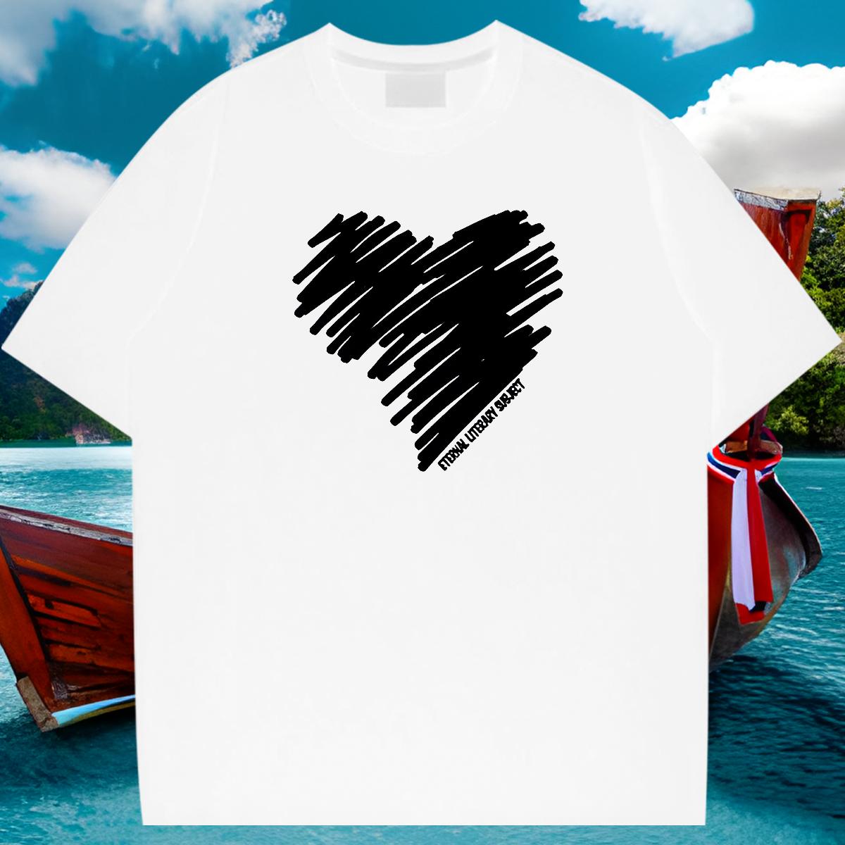 2024 Summer T-Shirts Plus Size Custom Beach Tshirts Round Neck Short Sleeve Brand Tops Shirt
