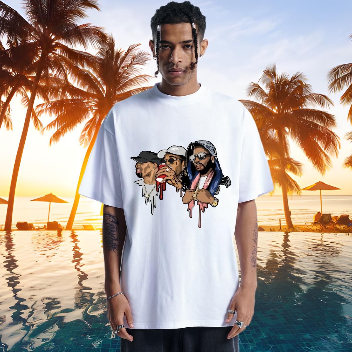 Classic Mens T Shirts Street Breathable Short Sleeve Men Clothes T-Shirt Classic Casual Oversized Tee Shirt