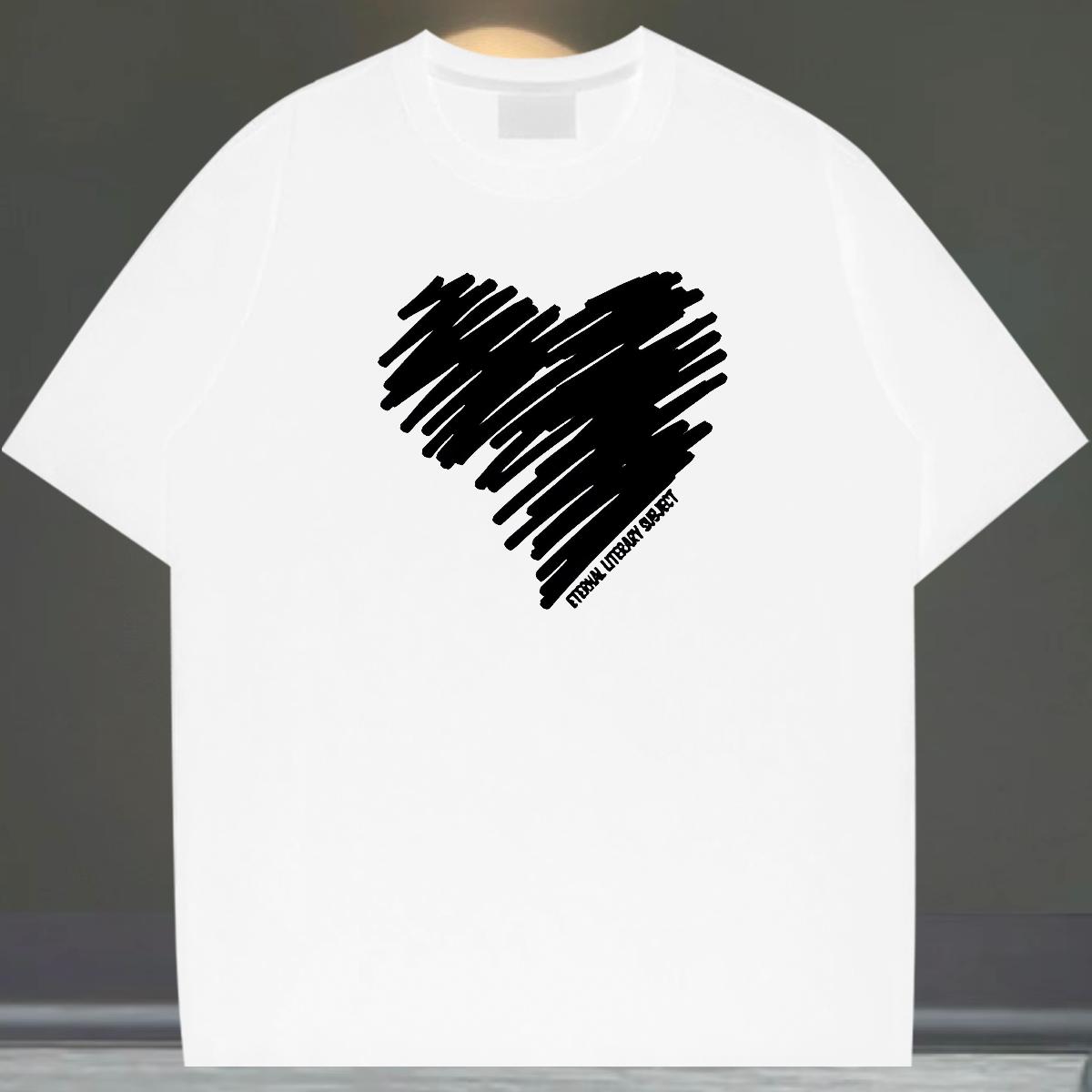 Classic Casual Man T Shirts Custom Print Oversized High Street Hip Hop Tshirts Cotton O Neck Short Sleeves Cool Design Tee Shirt