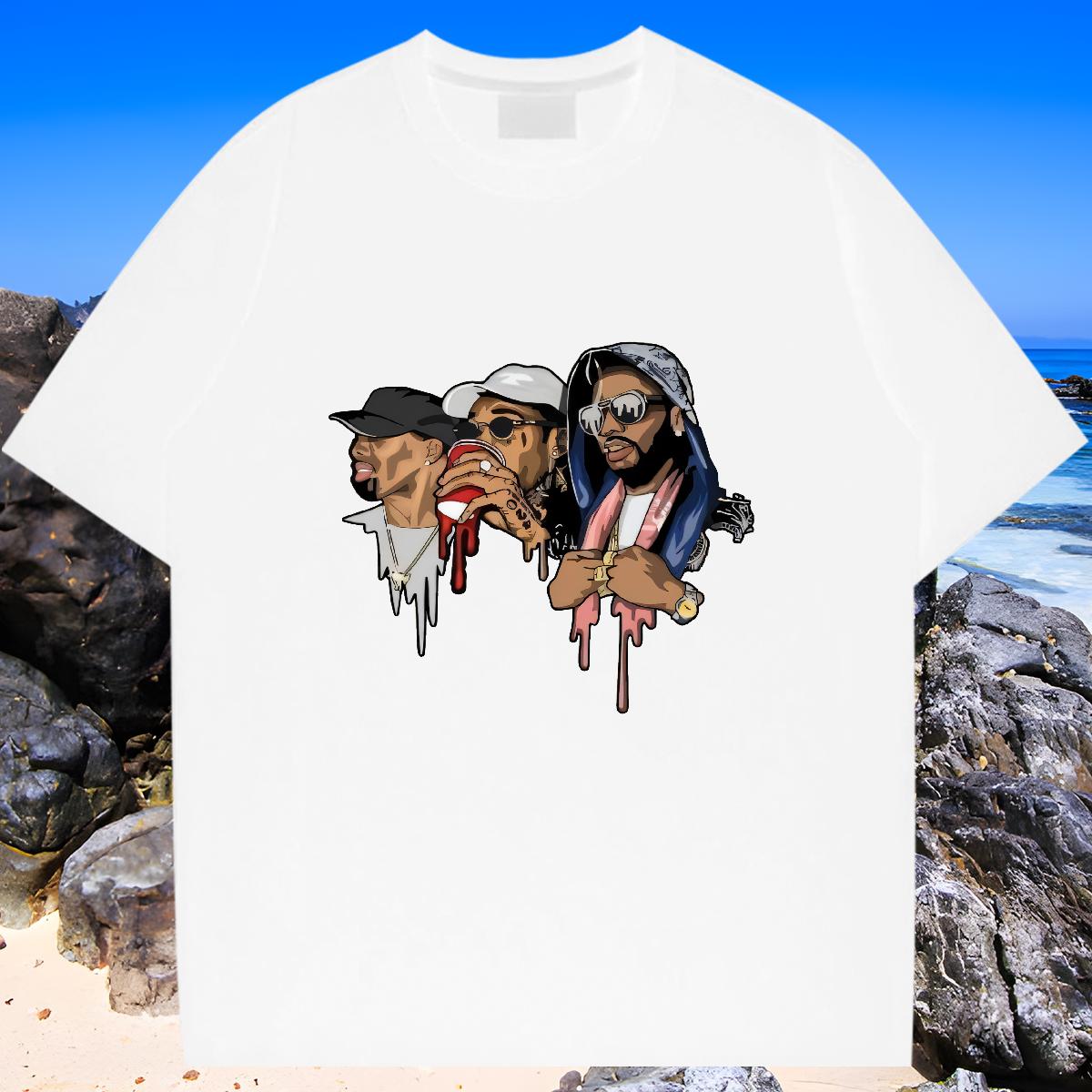 Comfortable T shirt Anime Printing Street 180g Cotton Mens Tshirts New Graphic Wear