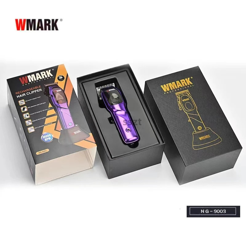 WMARK NG9003 rechargeable electric hair clipper highend mens with charger base 6500rpm 240516