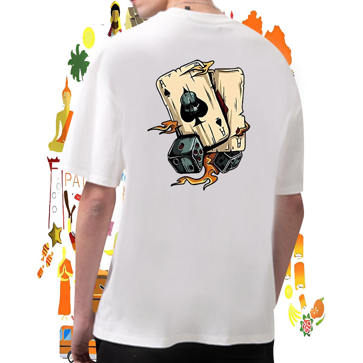 2024 DIY T shirt DIY Printed Men Clothes T-Shirt Casual Beach Crew Neck Cotton Breathable Brand Tops