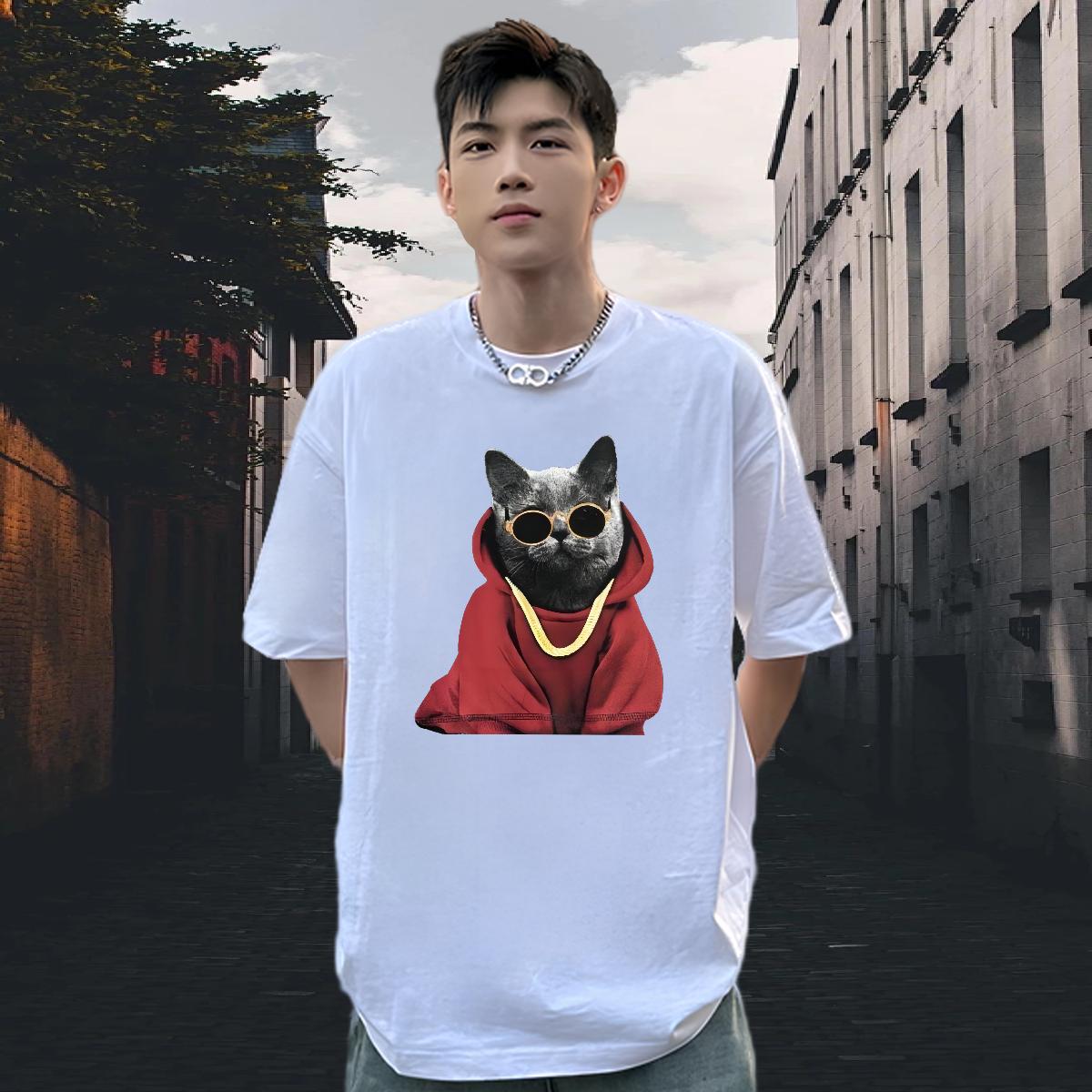 Brand Men T Shirts Floral Print Tshirt for Man Woman High Street Hip Hop Crew Neck Cotton Breathable Soft Clothes