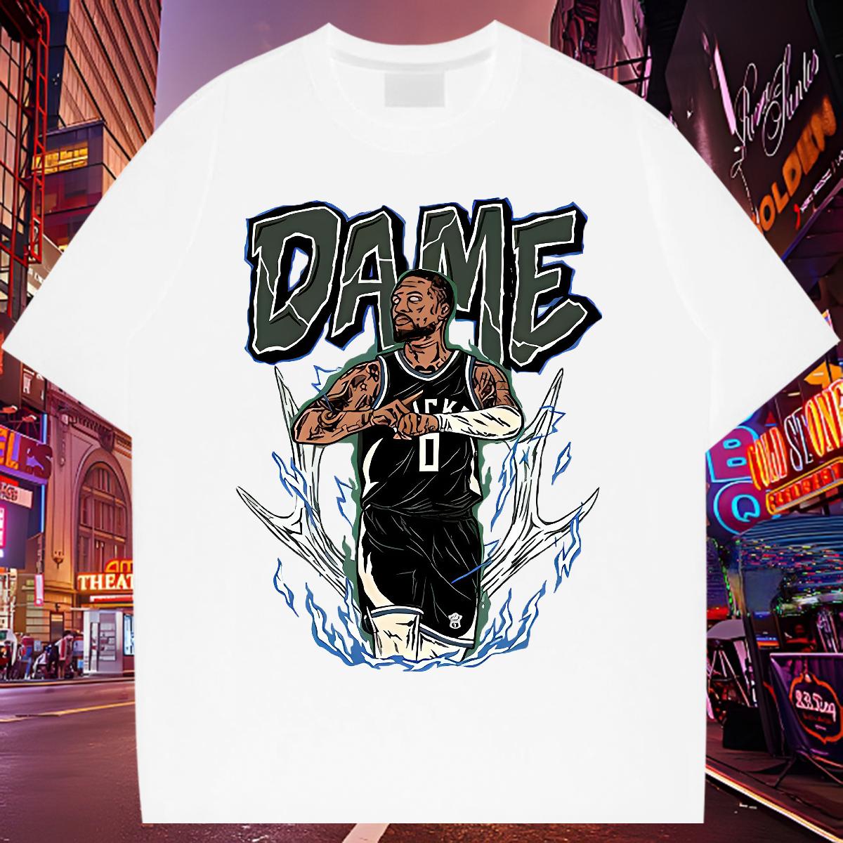 Classic Casual T-Shirts for Men Anime Print Tshirt for Man Woman Hip Hop Cotton Breathable Wholesale Tees