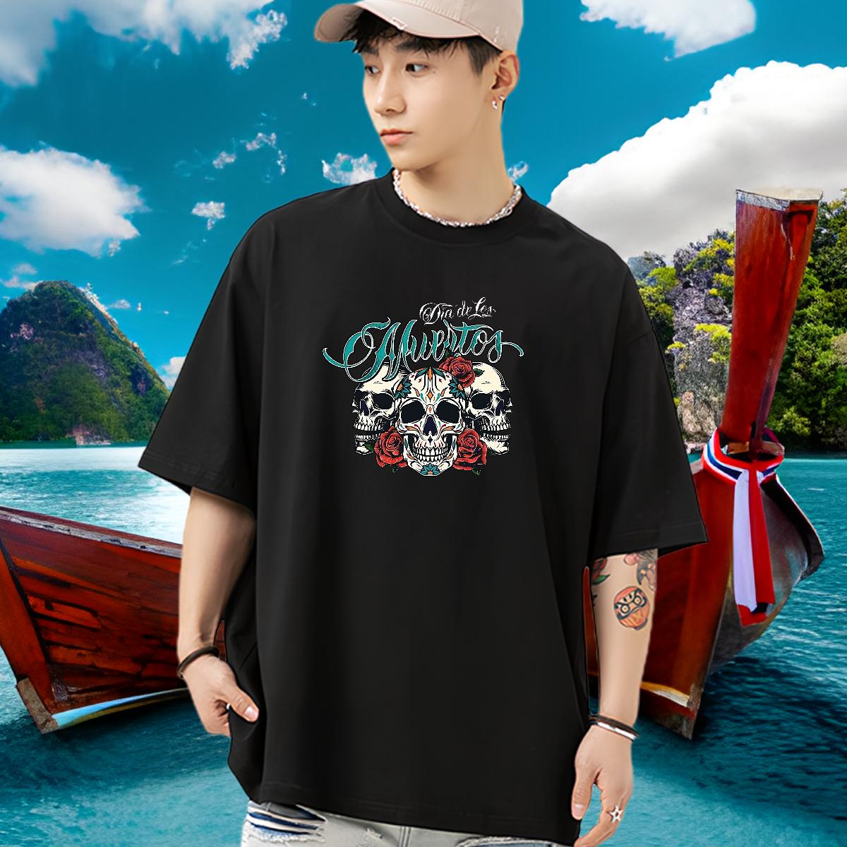 Cool T-Shirts Street Casual 180g Cotton Men Tops Tees DIY Customized Print Tops Shirt