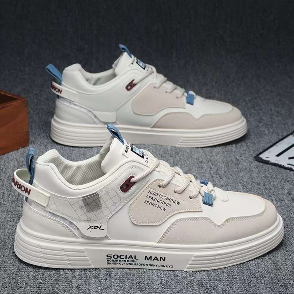 Ddmyoutdoor Mens Casual White Fashion Male Sneakers Flat Breathable Sports Running Shoes Pu Mascuo Outdoo Walking Atillas