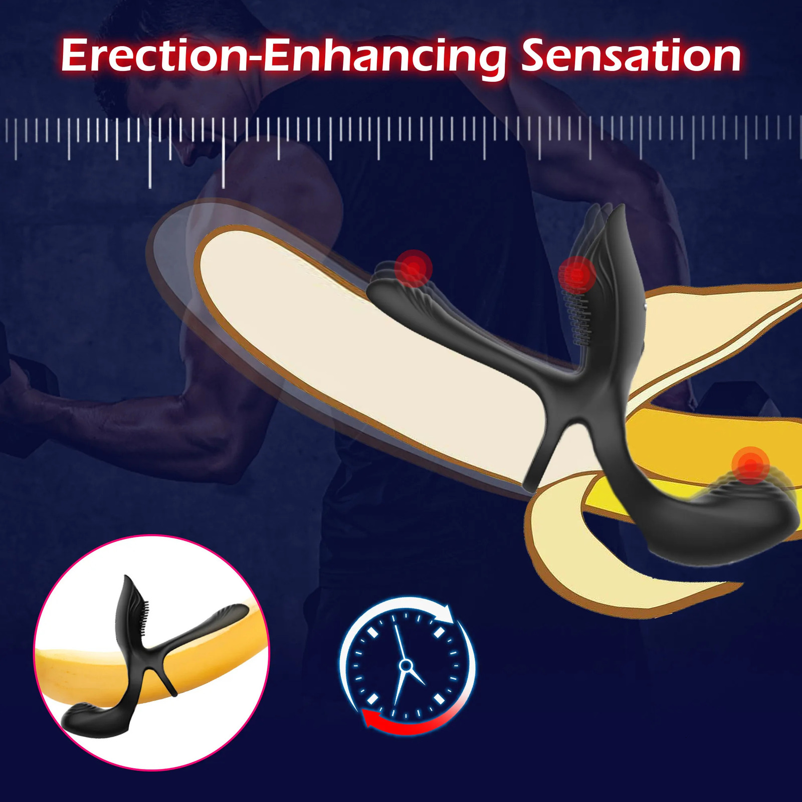 Vibration rooster ring toy adult products for male implantation delaying penis elongation penis enlargement penis sexual products 240516