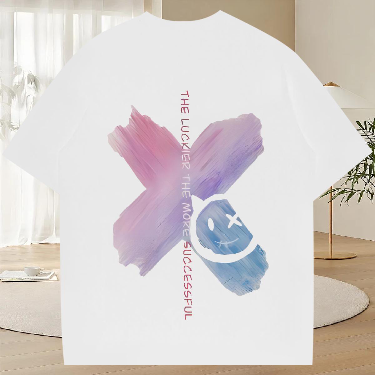 2024 T-Shirts DIY Printed Daily Wear Mens Tshirts Cotton O Neck Short Sleeves Cool Tees Shirts