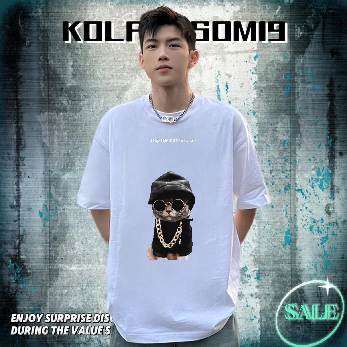 Comfortable T Shirts Men Outdoor Breathable Short Sleeve Mens Tshirts DIY Plus Size Cartoon Tees Shirts