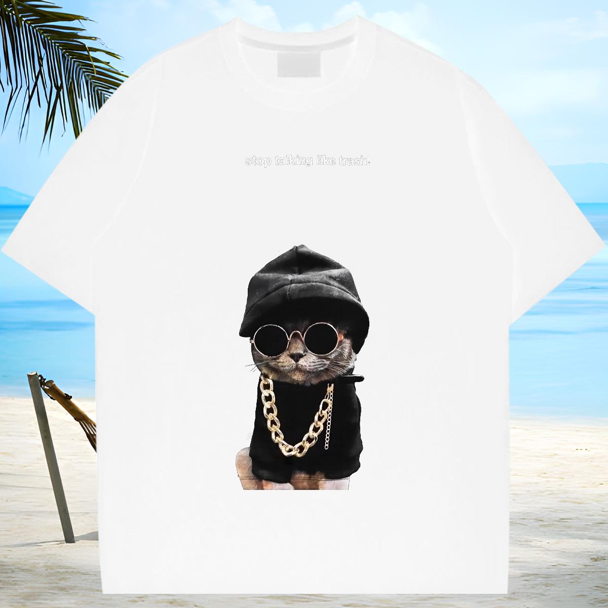 Customized T-Shirts Cotton Breathable Soft Beach Men Clothes T-Shirt Custom Printing Unisex Tops