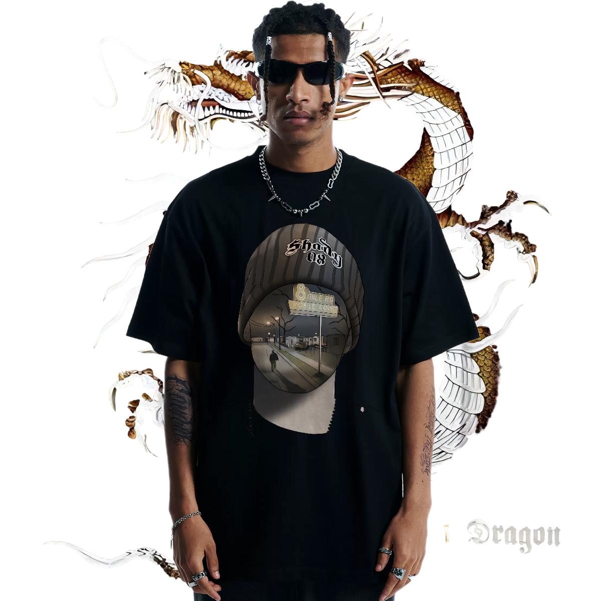 Classic T Shirt For Man Hip Hop Street O-Neck Short Sleeve Cotton Men Clothes T-Shirt 2024 Customized Print Tops
