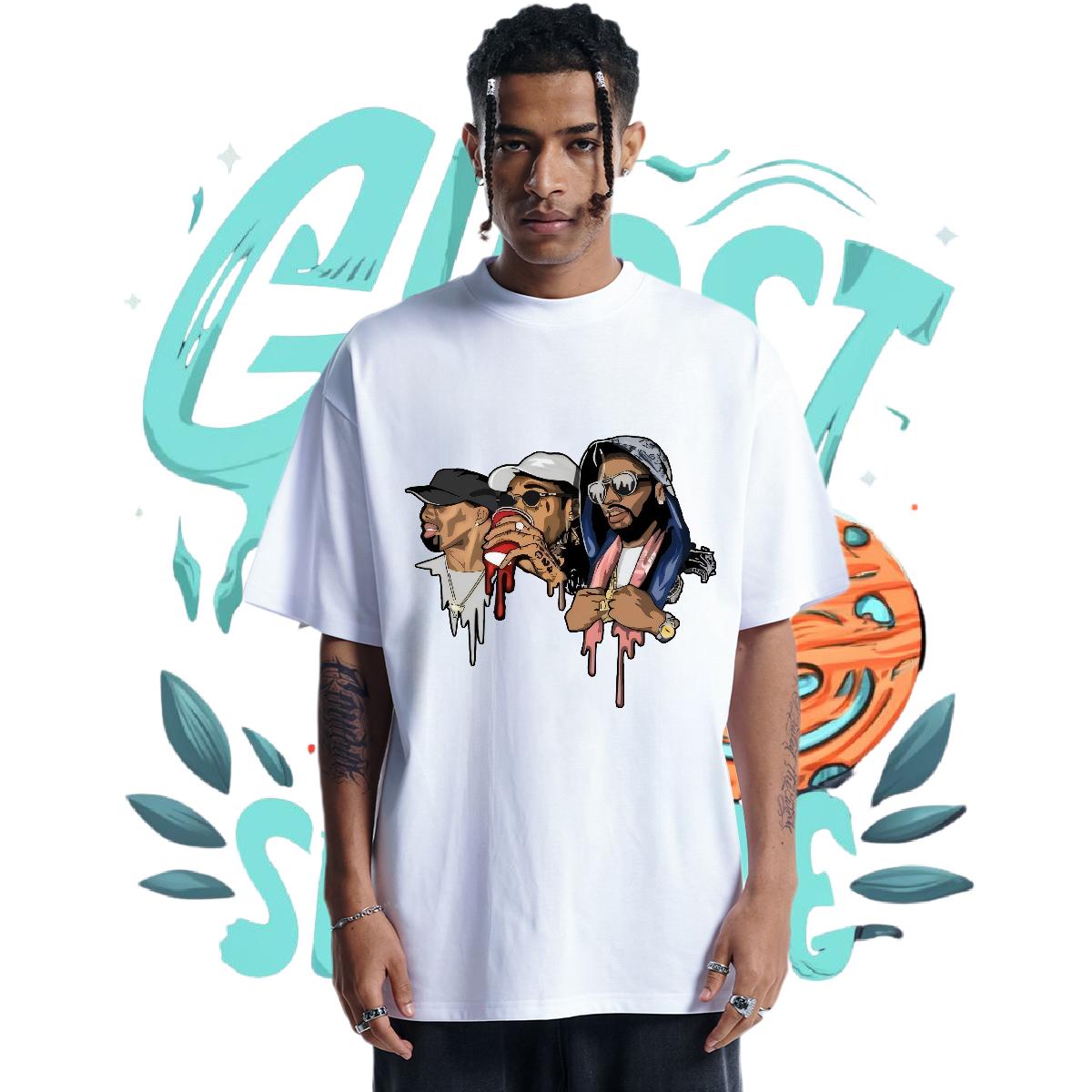 Soft Man T Shirts Sport Cotton Breathable Soft Men Clothes T-Shirt DIY Plus Size Cartoon Tops Tees
