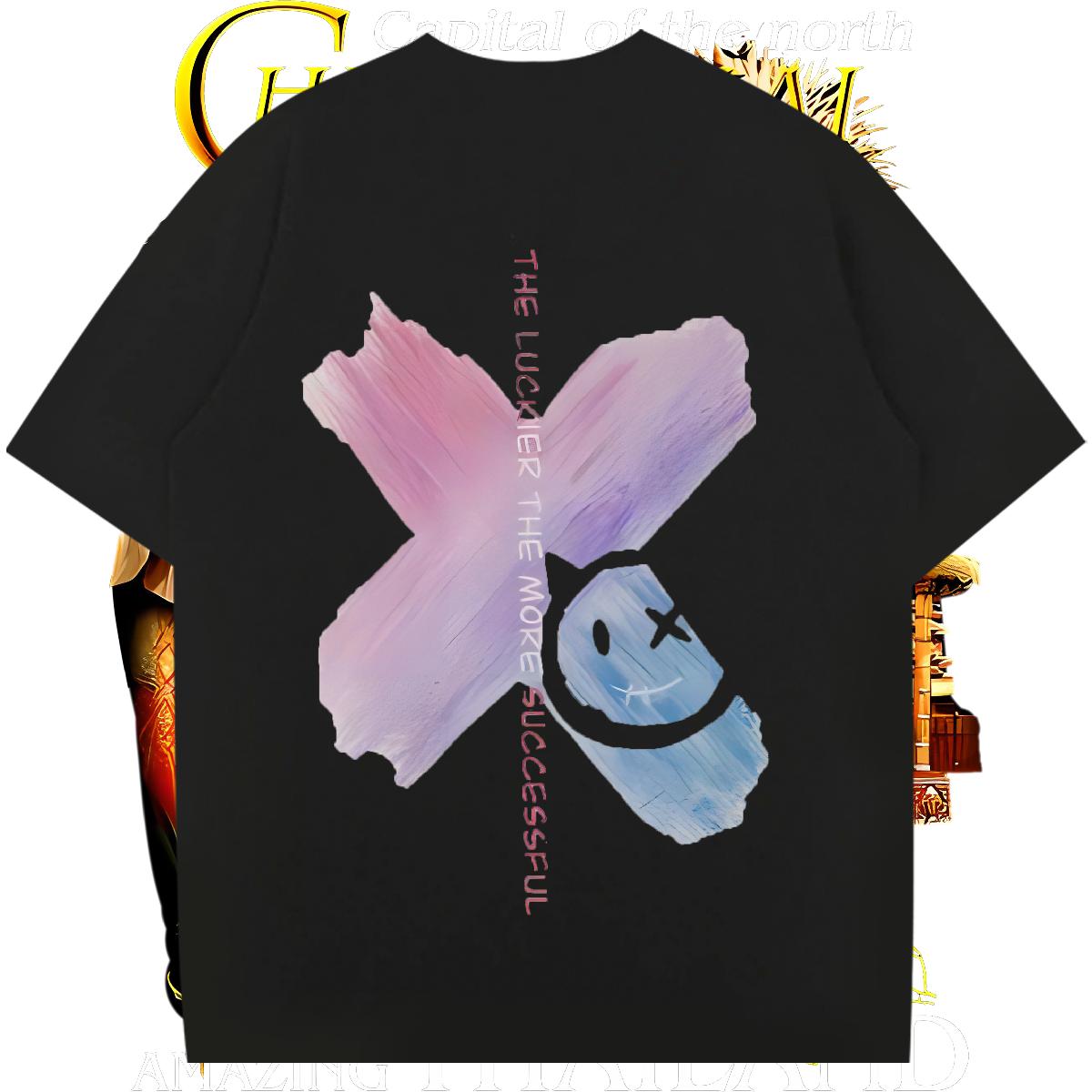 Customized T-Shirts Floral Print Couples T Shirts Home Outdoor Short Sleeve Cotton O-Neck Loose Tops Tees