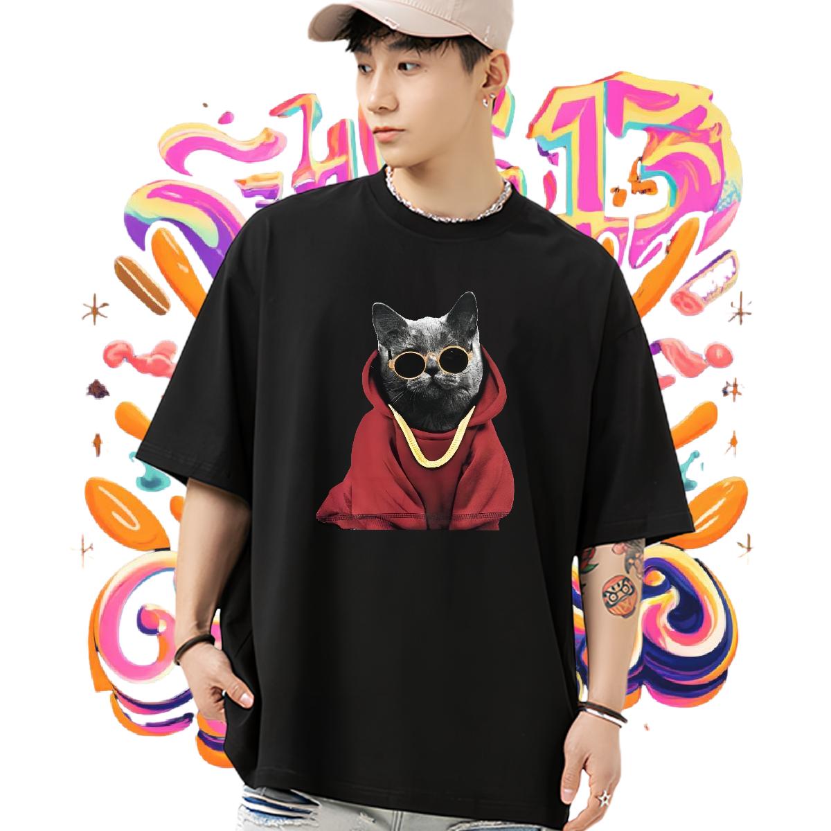 Cool Man T Shirts Hip Hop Street Cotton Breathable Soft Men Tees New Custom Printed Tops