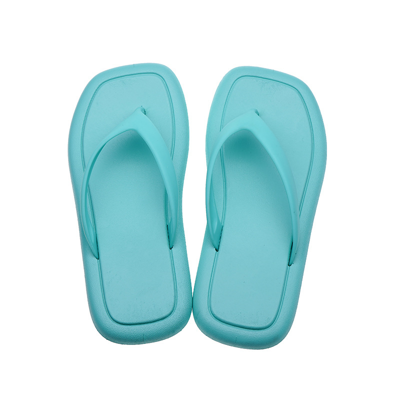 color solid fashion Summer minimalist clip on sandals for students wearing soft thick soled non slip wear-resistant beach casual flip ps Lhshoe n