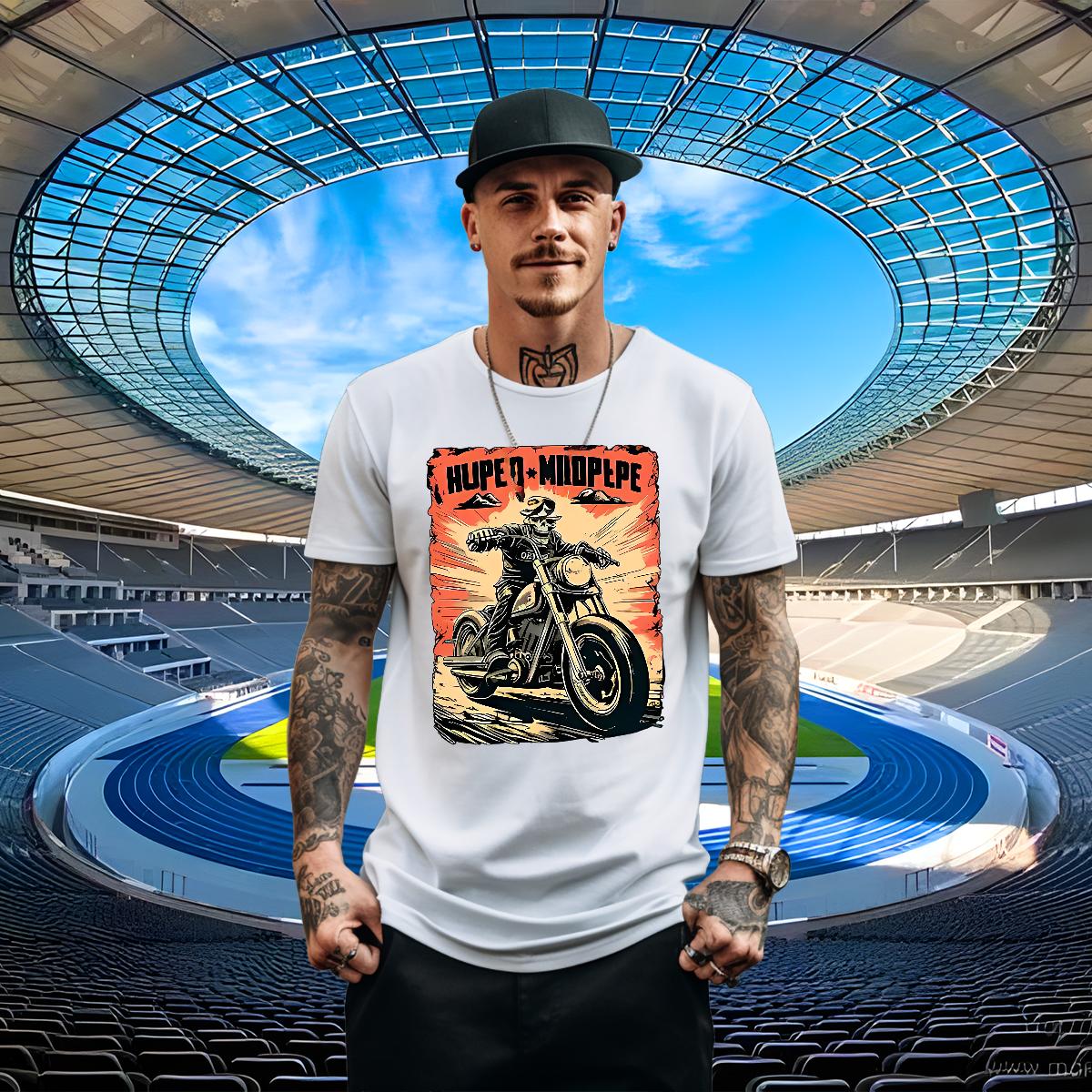 2024 DIY T Shirt For Man Plus Size Cartoon Sport Mens Tshirts 180g Cotton Comfortable Tshirts