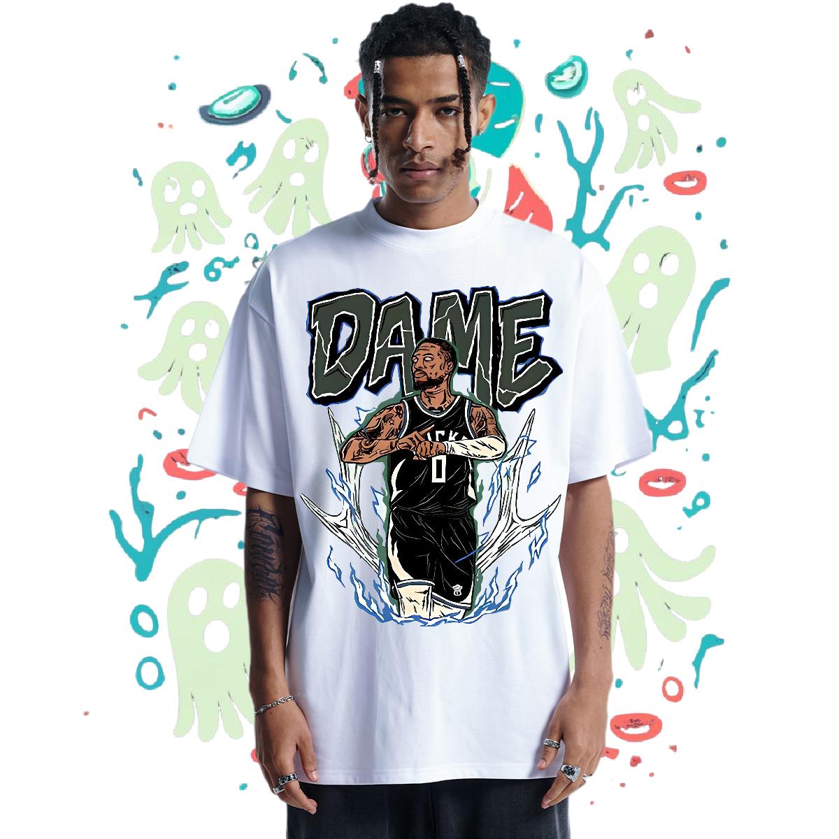 Wholesale T-Shirts DIY Logo Tshirts Street Casual Crew Neck Cotton Breathable Loose Wear
