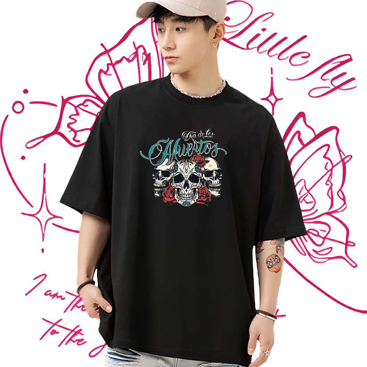 Wholesale Man T Shirts Casual Beach Cotton Breathable Men Tops Tees Brand Custom Anime Clothes