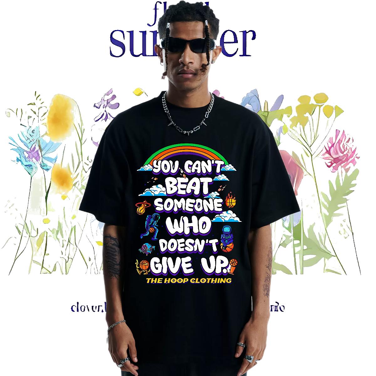 Casual New T-Shirts for Men Anime Print Tshirts High Street Hip Hop Crew Neck Cotton Breathable Cool Tshirts