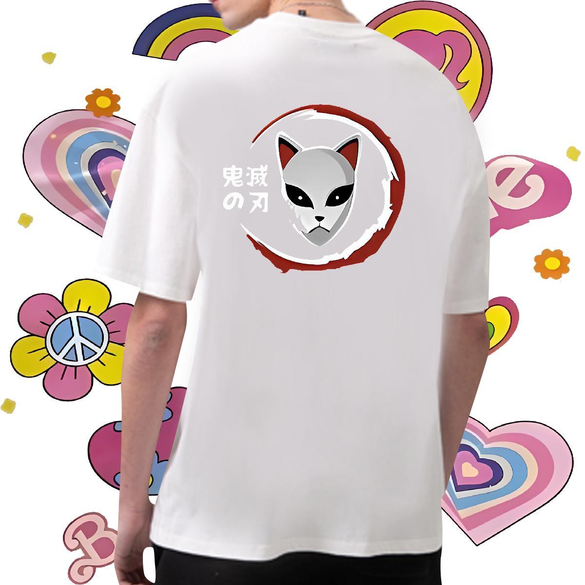 Brand Men T Shirts Anime Print Men Tees Street 180g Cotton Comfortable Tee Shirt