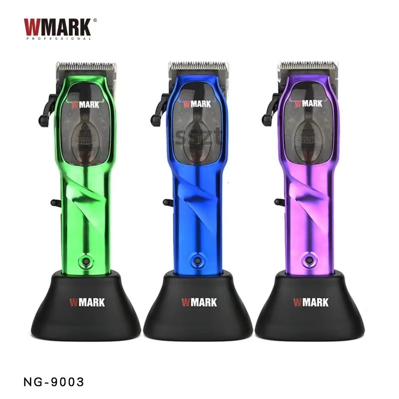 WMARK NG9003 rechargeable electric hair clipper highend mens with charger base 6500rpm 240516