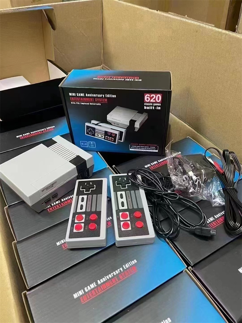 Family Recreation Video Built-in 620 Game Console Mini TV Handheld AV Output Retro Classic Games Dual Gamepad Gaming Player Air or Sea Shipping